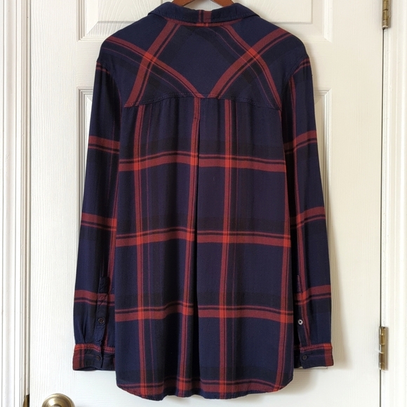 BDG Urban Outfitters Waterfall Plaid Oversized Long Sleeve Button Down Shirt L - Picture 10 of 12